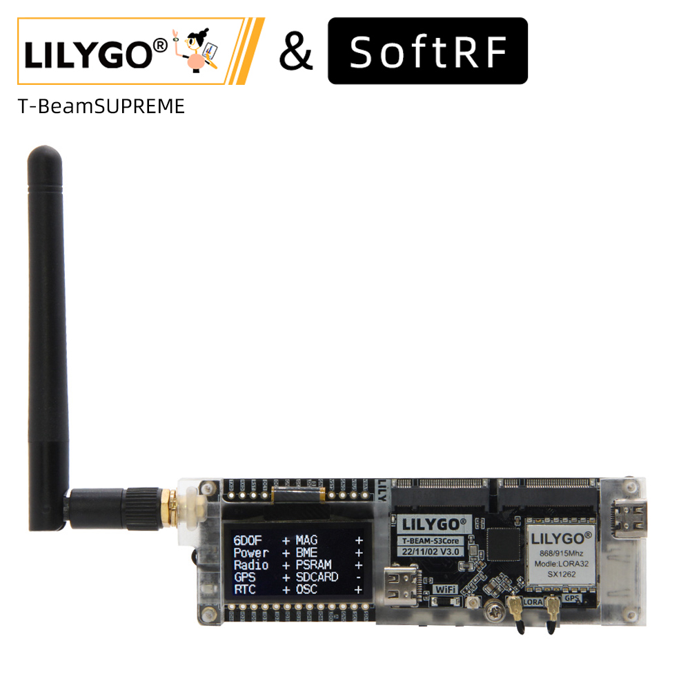 Esp32 Uart Module - LILYGO® SoftRF T-Beam SUPREME Scheda di